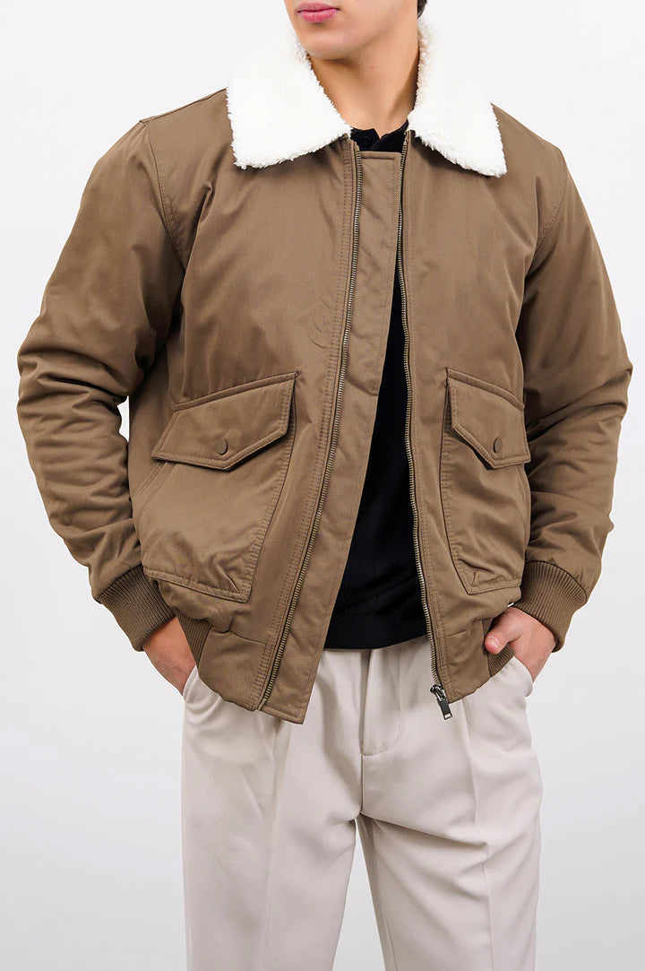 Warm jacket for men casual wool wear jacket