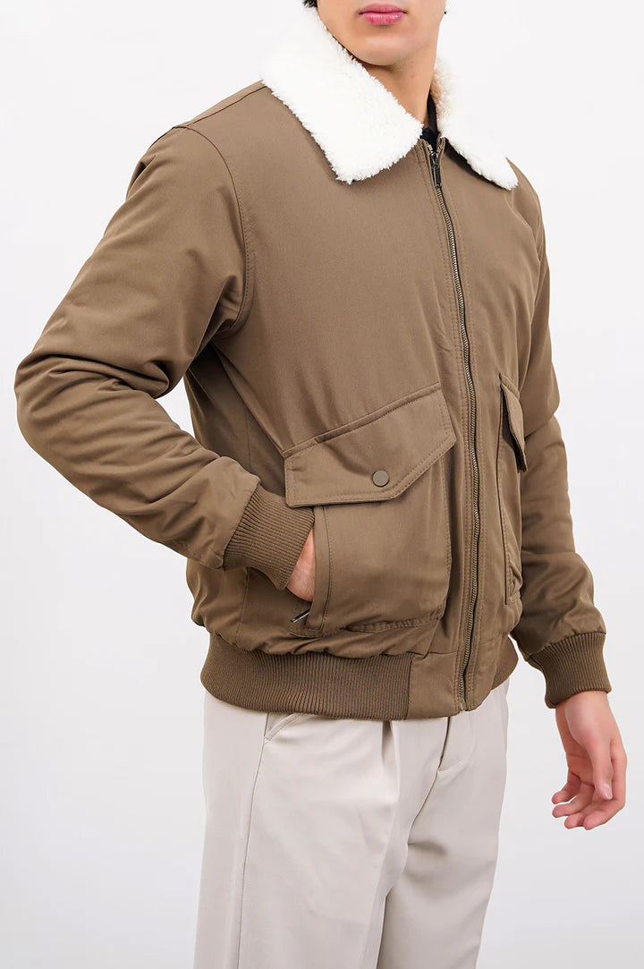 Warm jacket for men casual wool wear jacket