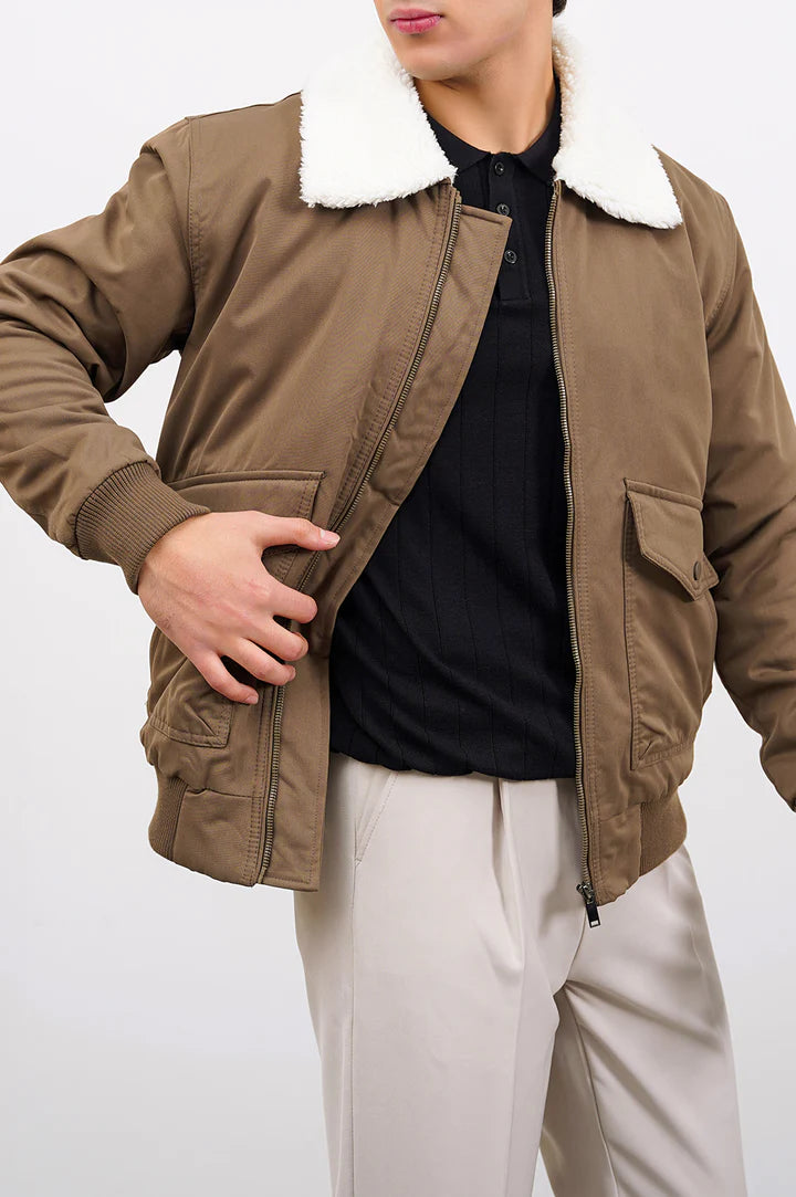 Warm jacket for men casual wool wear jacket