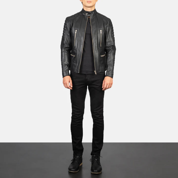 Leather jacket for men sheepskin Biker Design leather Jacket