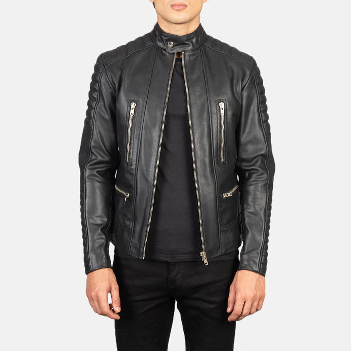 Leather jacket for men sheepskin Biker Design leather Jacket