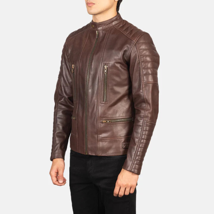Leather jacket for men sheepskin Biker Design leather Jacket