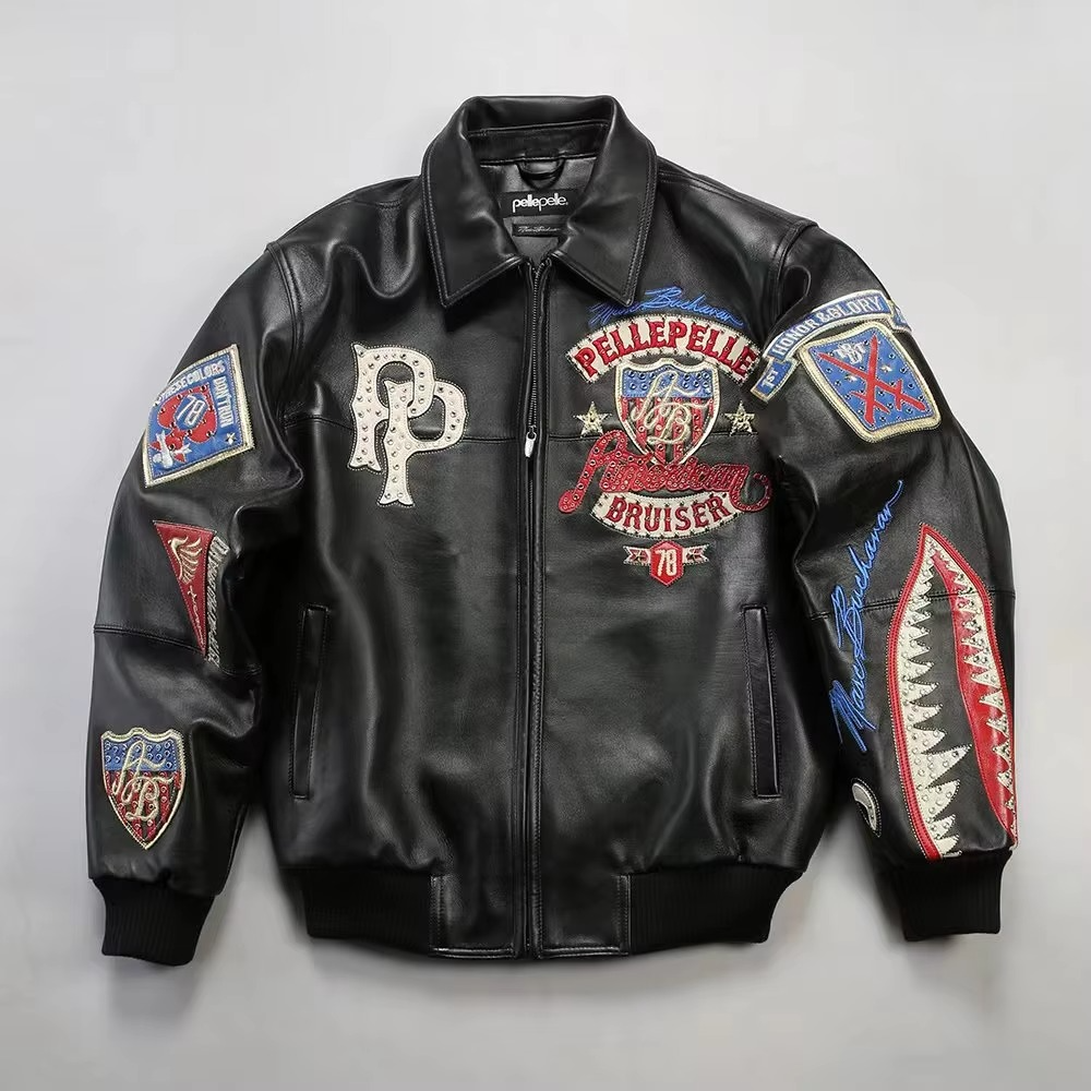 Men’s Loose Fit Sheepskin Leather Jacket – Hip-Hop Style | Perfect for Autumn & Winter