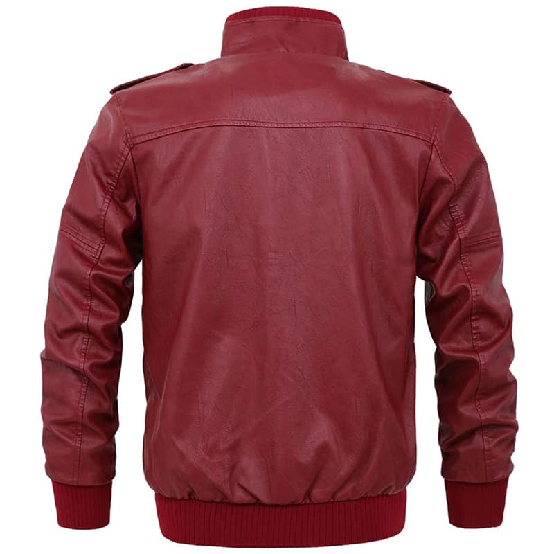 Men's casual leather jacket motorcycle classic leather jacket