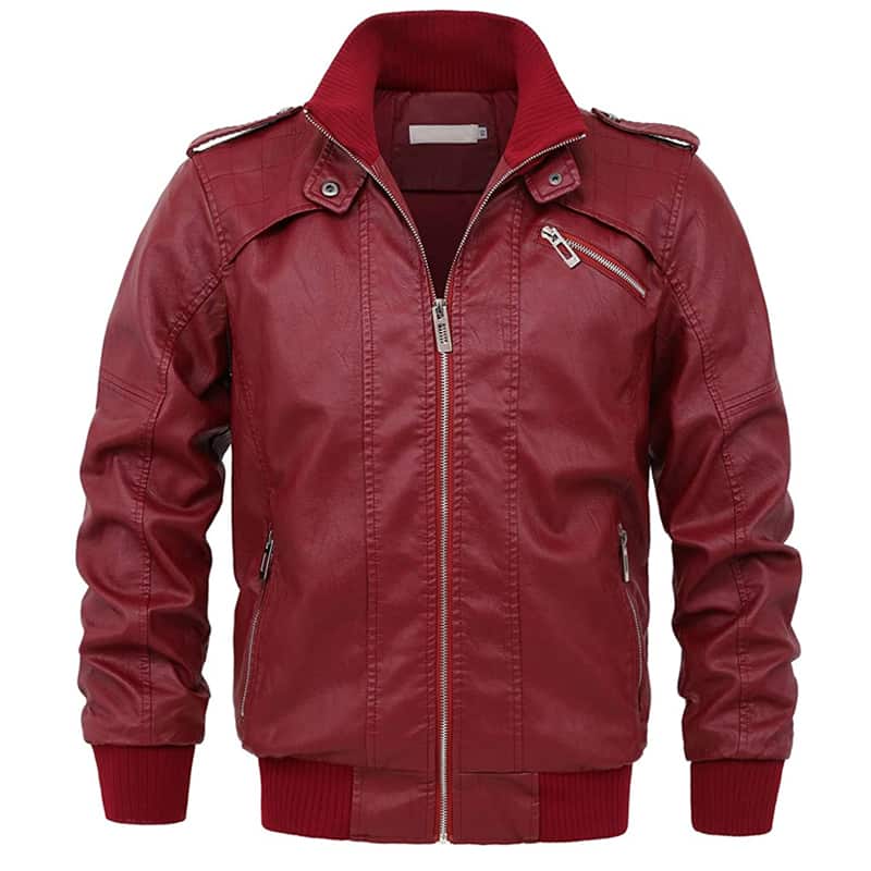 Men's casual leather jacket motorcycle classic leather jacket