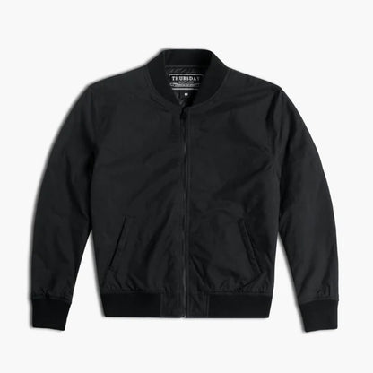 Black leather jacket simple jacket for men