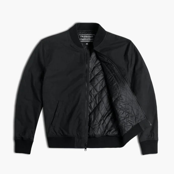 Black leather jacket simple jacket for men
