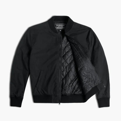 Black leather jacket simple jacket for men
