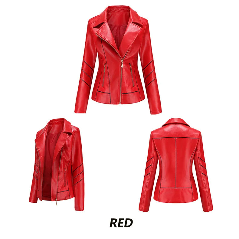 Red leather jacket