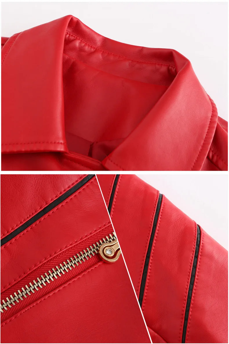 Red leather jacket