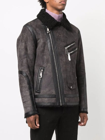 Men’s Slim Fit Biker Jacket – Premium Leather Motorcycle Outerwear
