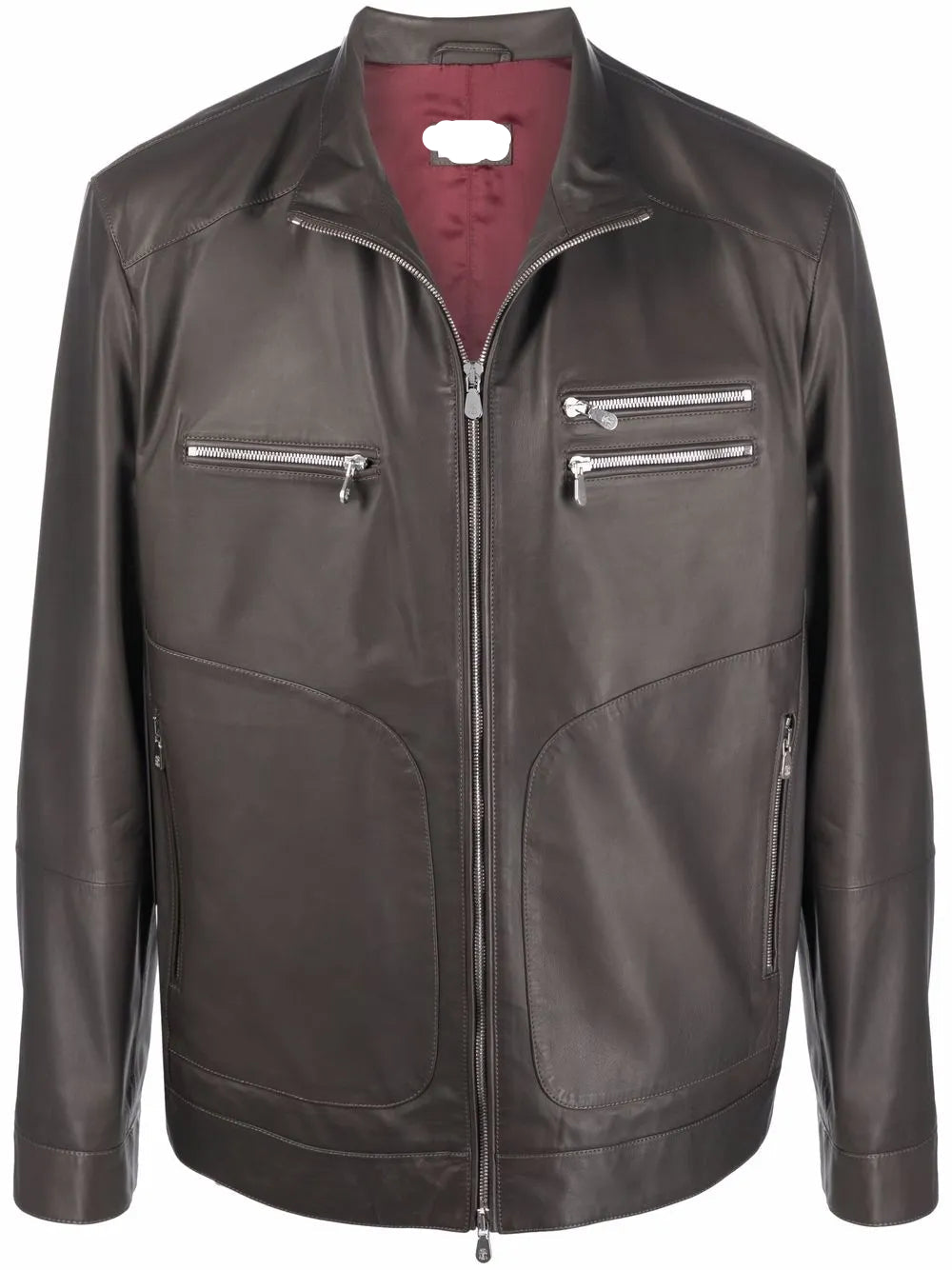 Men’s Classic Zip-Up Genuine Leather Jacket