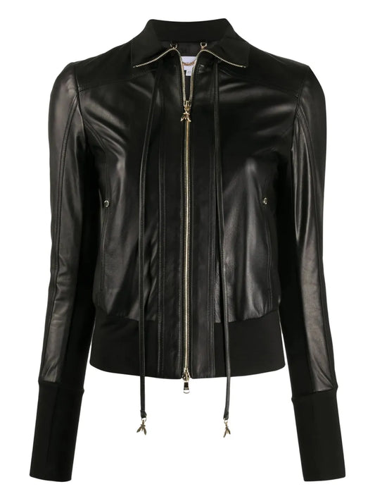 Autumn Leather Jacket for Women with Long Sleeves