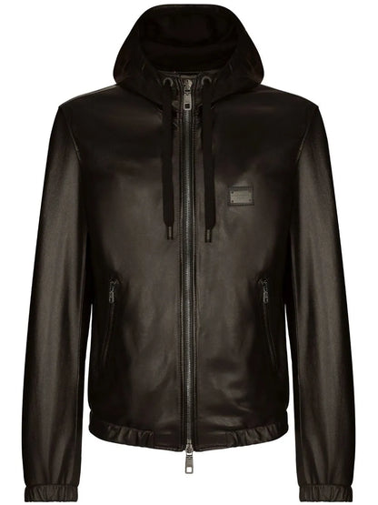 Style Hooded Leather Jacket for Men – Casual & Modern Look