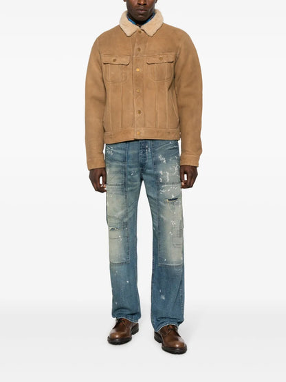 Sheepskin Leather Jacket with Soft Shearling Lining