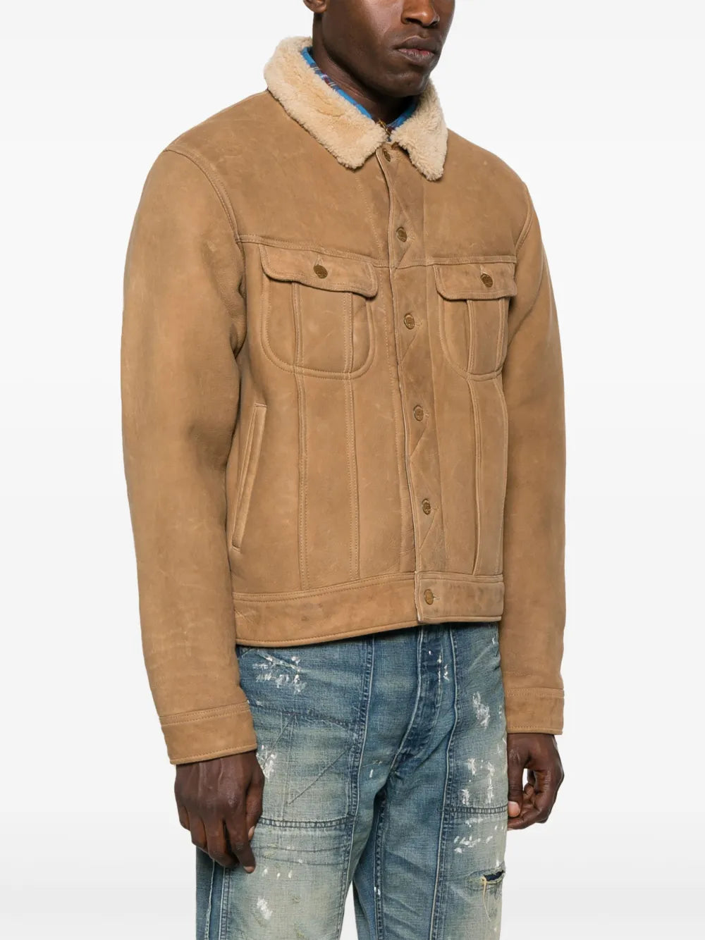 Sheepskin Leather Jacket with Soft Shearling Lining