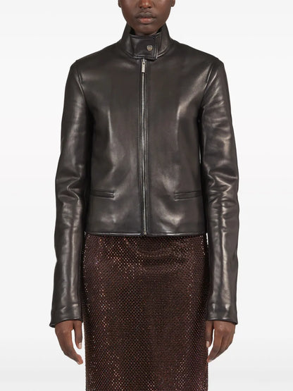 Women's Casual Zip-Up Leather Rider Jacket