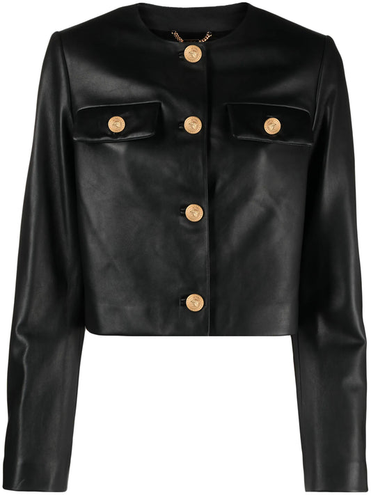 New loose leather jacket black modern stylish jacket for women