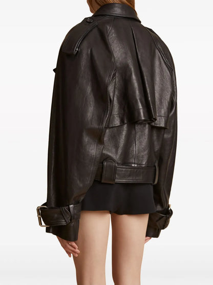 Women’s Stylish Hammond-Inspired Leather Jacket – Chic & Timeless Look
