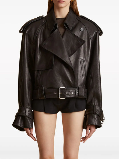 Women’s Stylish Hammond-Inspired Leather Jacket – Chic & Timeless Look