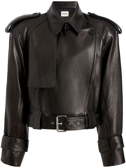 Women’s Stylish Hammond-Inspired Leather Jacket – Chic & Timeless Look