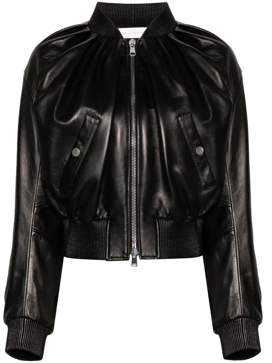 Chic Women Short-Length Leather Jacket Winter casual Jacket