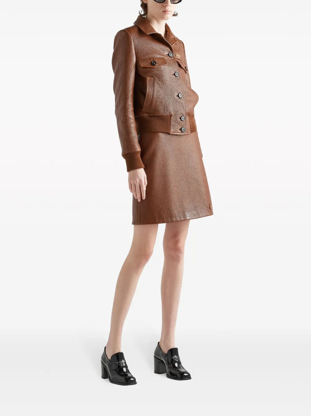Women's Real Leather Jacket – Timeless Zip-Up Design for Daily Wear