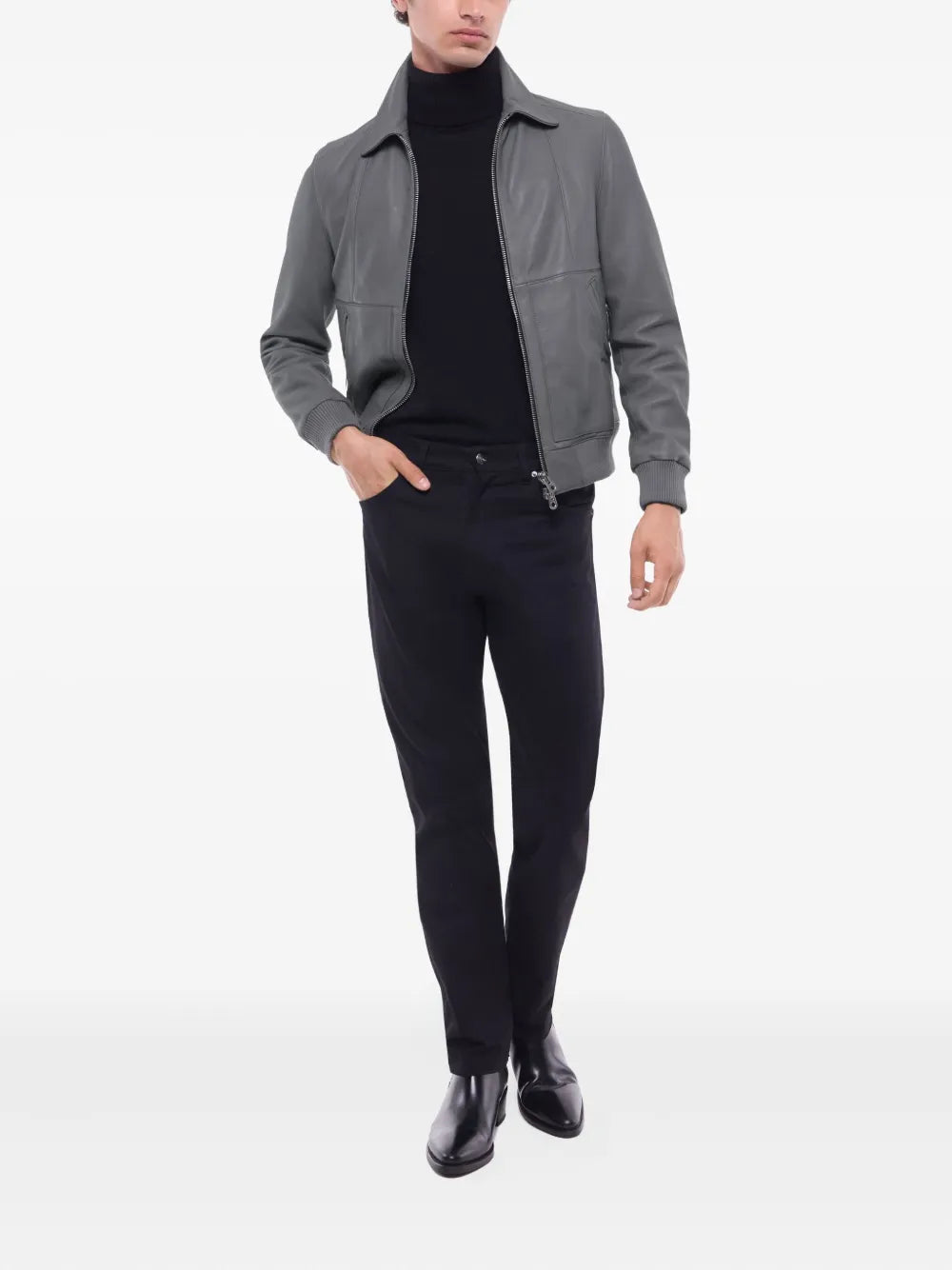 Men’s Slim Fit Sheepskin Leather Jacket