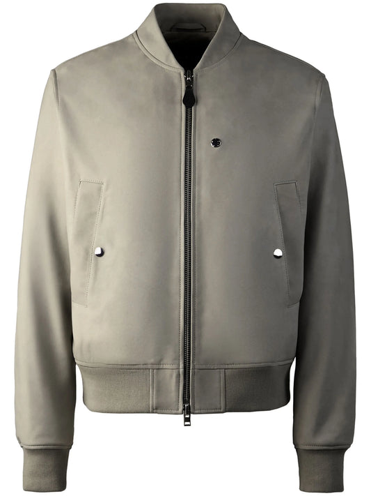 Modern Fit Leather Bomber Jacket Men's Winter Fashion