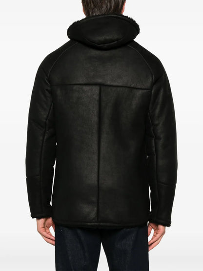 Slim Fit Hooded Leather Jacket – Modern Biker Style for Everyday Wear