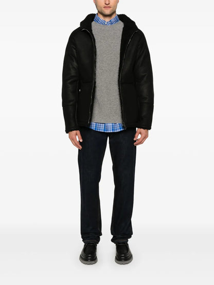 Slim Fit Hooded Leather Jacket – Modern Biker Style for Everyday Wear