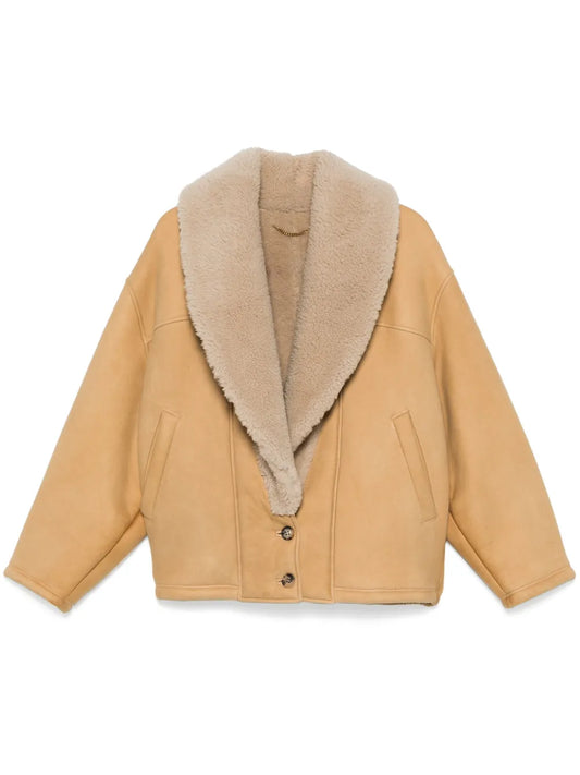 Sheepskin Fur Leather Jacket – Street-Style Ready and Cozy Classic