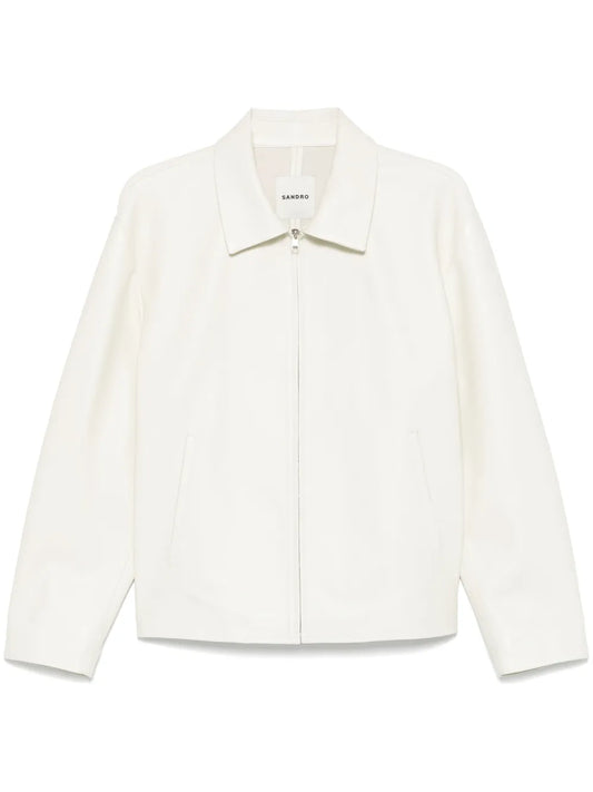 Simple leather jacket for winter warm and durable