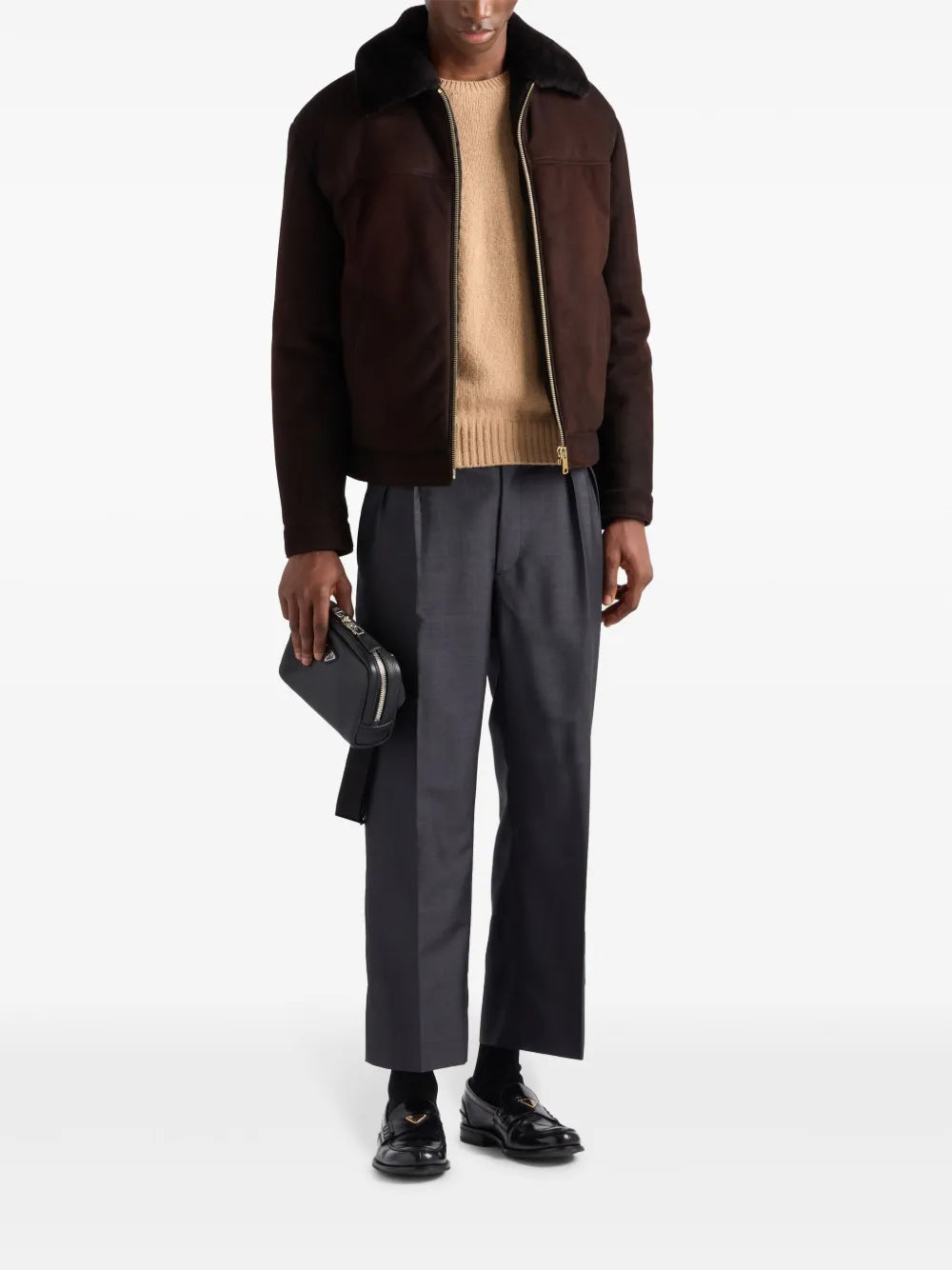 Men’s Premium Leather Bomber Jacket – Stylish & Warm
