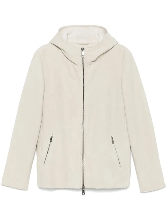 Hooded Shearling Leather Jacket for Men Cozy And Stylish Cold Weather Essential