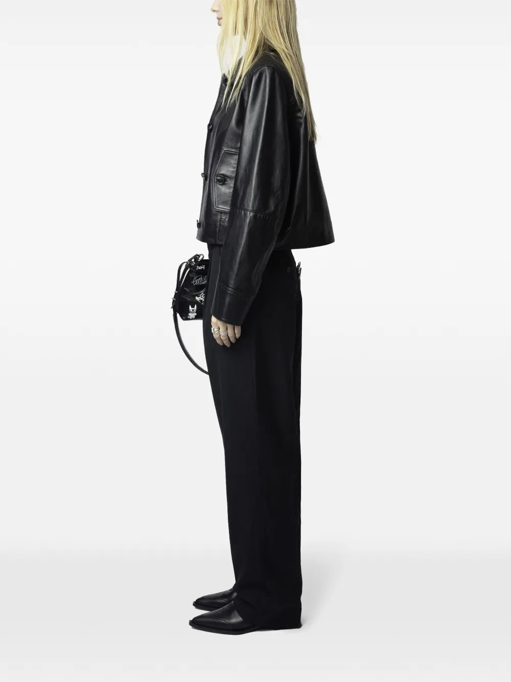 Genuine Leather Biker Jacket For Women Classic Street Style