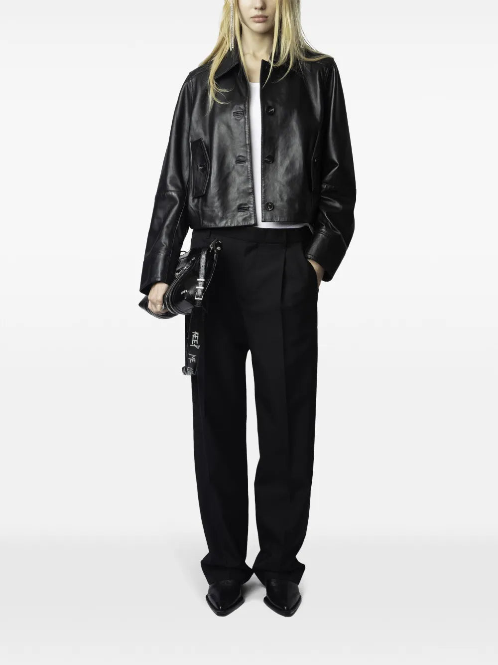 Genuine Leather Biker Jacket For Women Classic Street Style