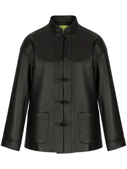 Trendy Zip-Up Leather Bomber Jacket – Street Style Outerwear