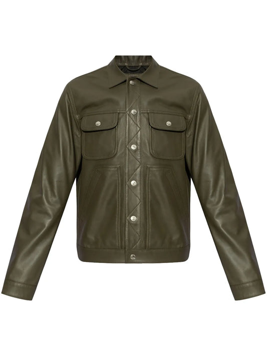 Warm Leather Jacket for Men Slim Fit Design