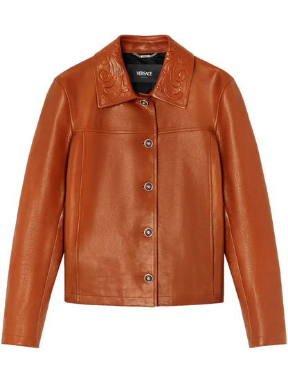 Stylish Zip-Up Leather Jacket for Winter Fashion
