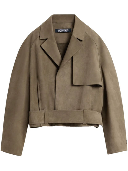 Men's real leather jacket for cold weather