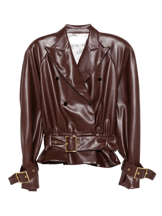Women’s Dark Brown Leather Jacket – Stylish Winter Wear