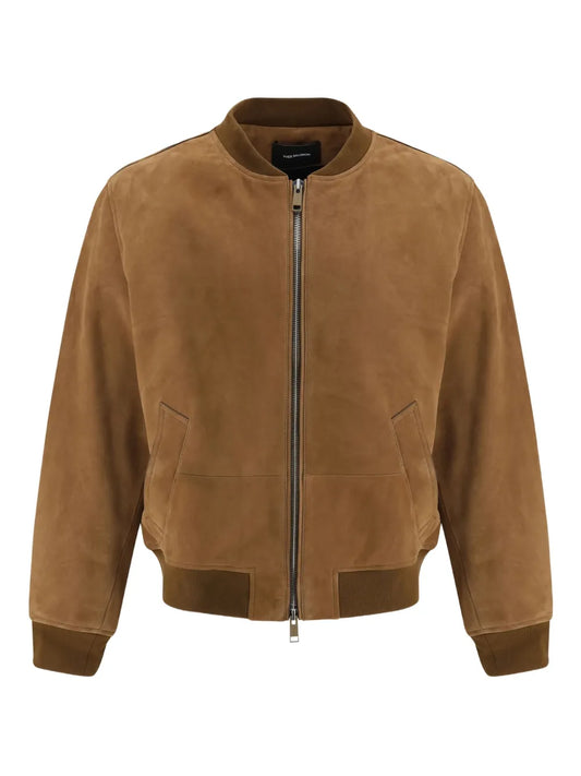Trendy and warm genuine leather jacket for men