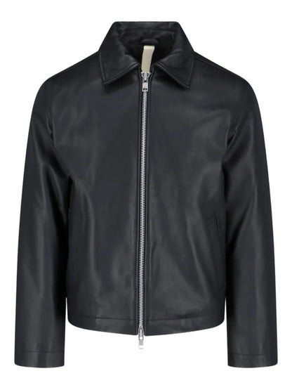 Men’s Zip-Front Leather Jacket