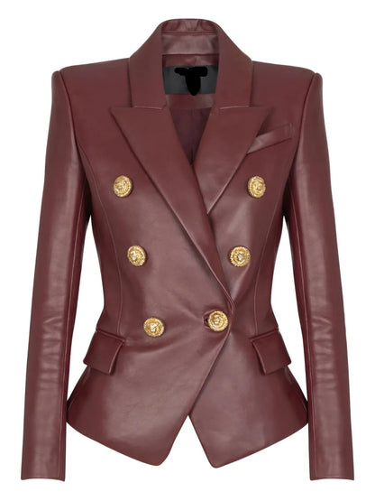 Stylish Women’s Slim Fit Sheepskin Leather Jacket