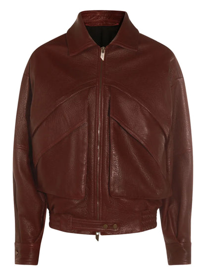 Luxury Lambskin Zip-Up Leather Jacket for Women