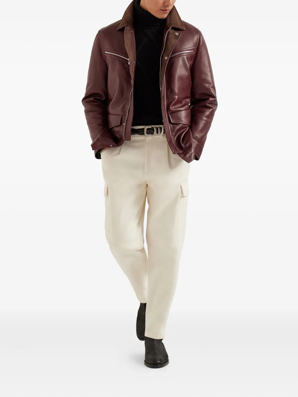 Men's Classic Style genuine Leather Jacket