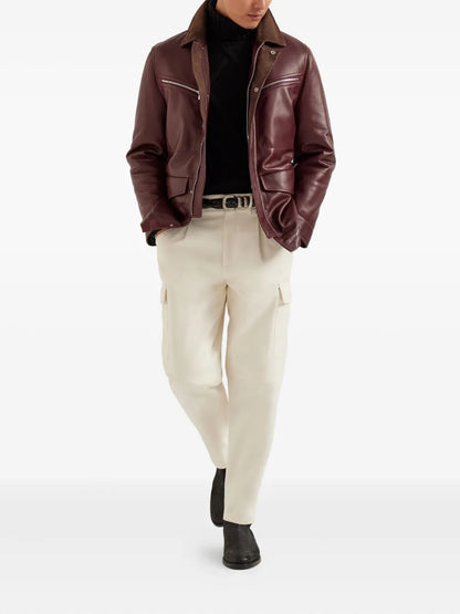 Men's Classic Style genuine Leather Jacket