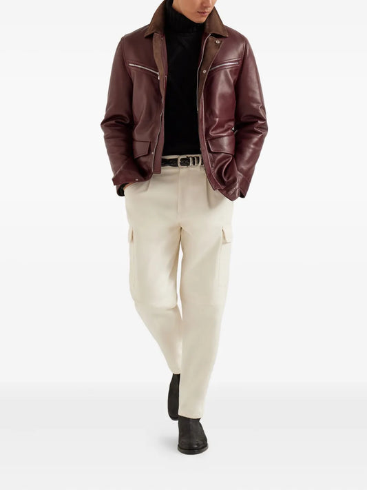 Men's Classic Style genuine Leather Jacket