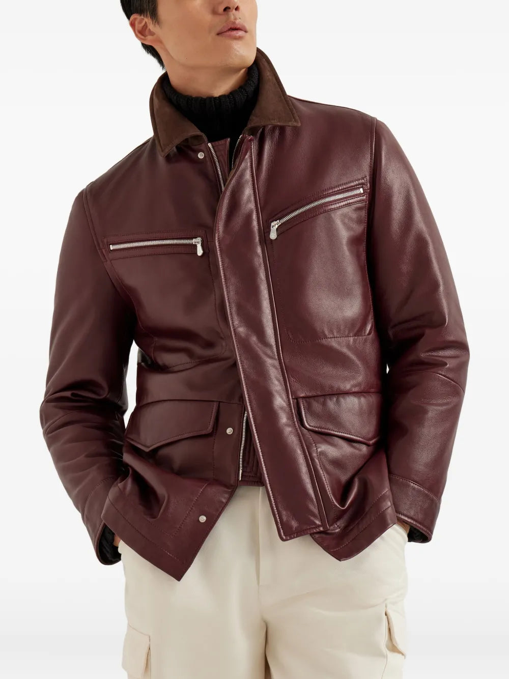 Men's Classic Style genuine Leather Jacket